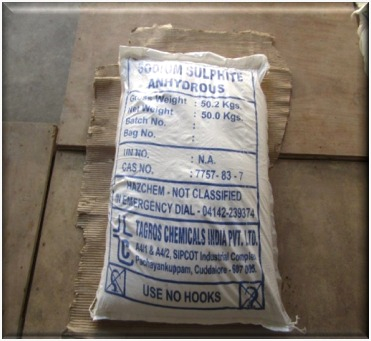 sodium sulphite / 7757-83-7 / 2832